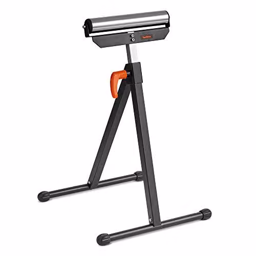 VonHaus Adjustable Steel Roller Stand in Silver