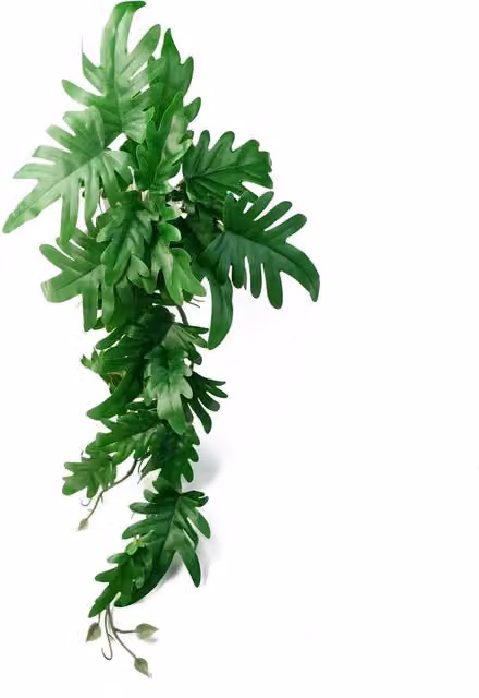 Leaf 50cm Artificial Hanging Philodendron Plant in Green