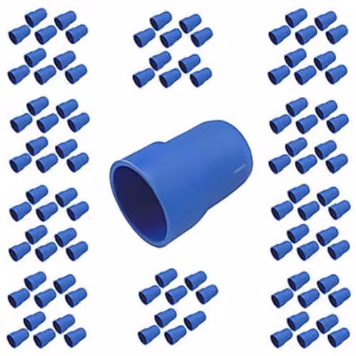 McAlpine Blue Washing Machine Outlet Hose Nozzle Spigot Cap Plug, Pack of 100