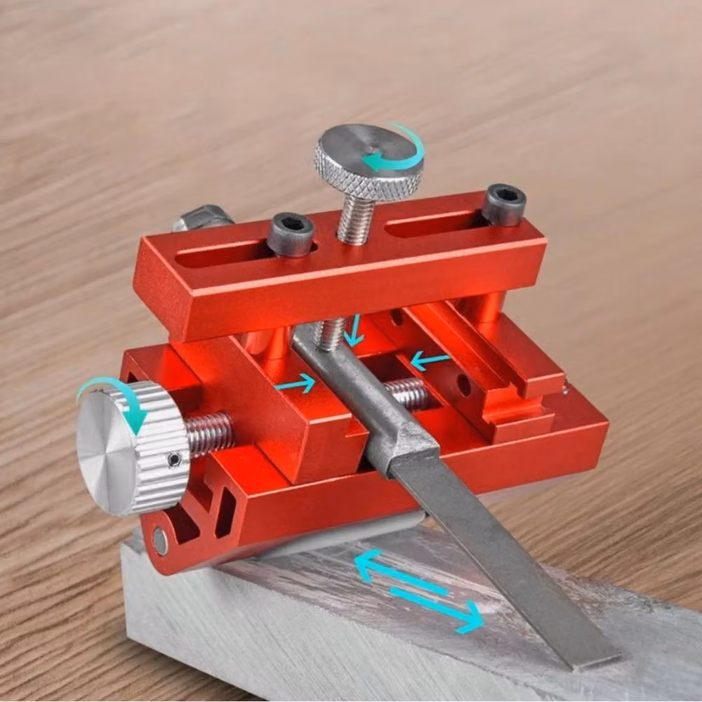 VOGREX Red Wood Chisel Honing Guide Tool with Precise Angle and Wide Roller – 2