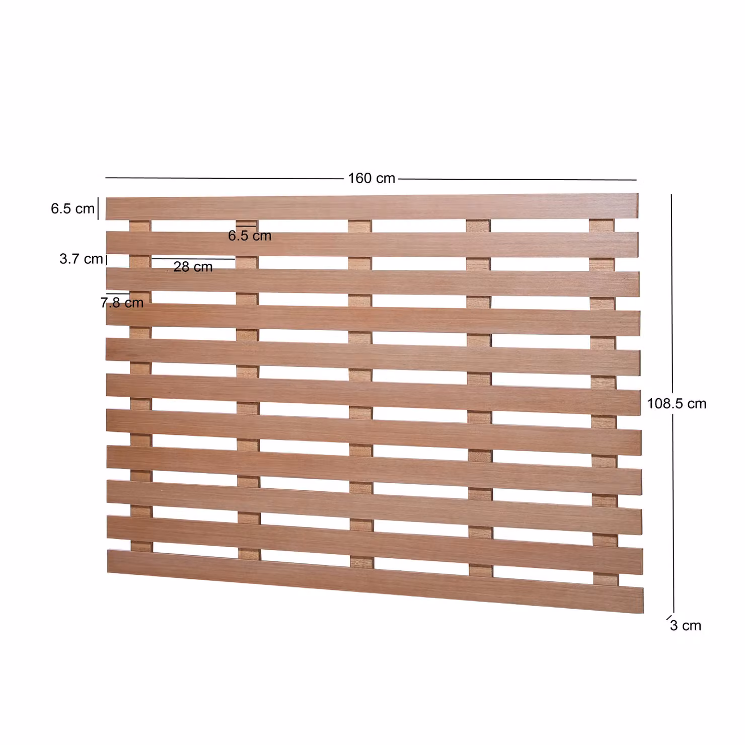 Nordlys Solid Wood Headboard in Brown Walnut Finish, EU King Size 180 x 200 cm – 3