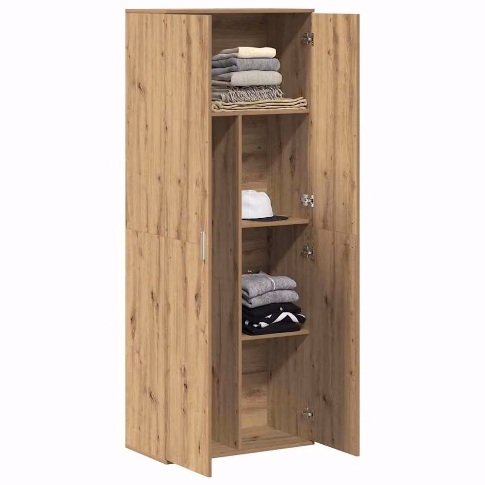 Berkfield Home Artisan Oak Highboard in Brown, W/D/H: 70 x 35 x 180 cm – 2