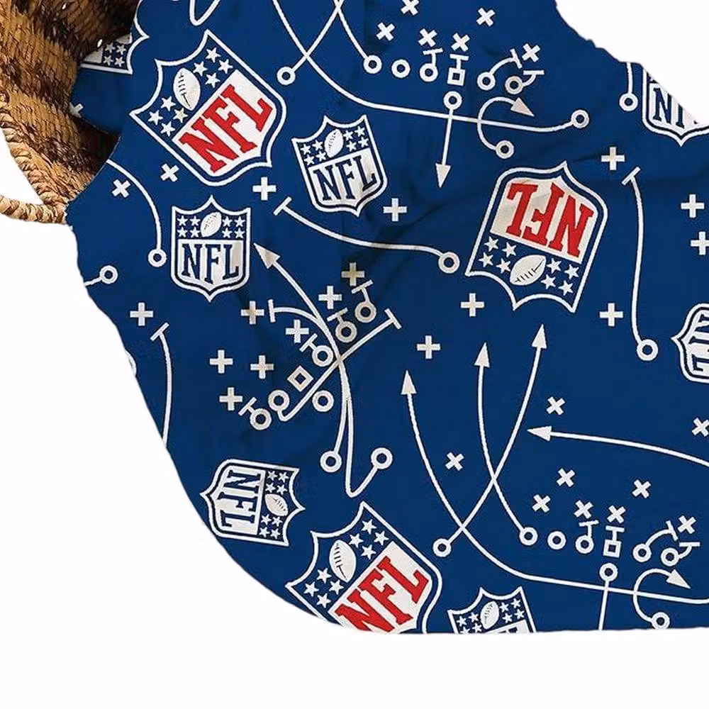 NFL Blue Fleece Crest Baby Blanket – 4