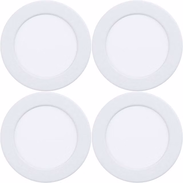 Loops 4 Pack White Modern LED Semi Flush Ceiling Spotlight Set – 1