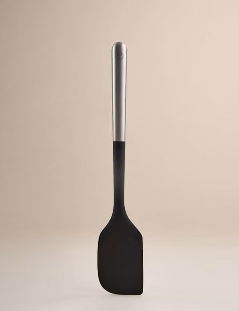 M&S x Tom Kerridge Silver Silicone and Stainless Steel Spatula