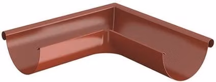 Lindab Half Round Steel Gutter External Angle 90, 100mm, Tile Red