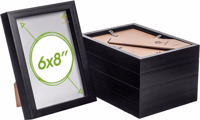 Nicola Spring 3D Shadow Box Photo Frame, A5, Black, Set of 5, W/D/H: 23.5 x 17.1 x 3.5 cm – 3