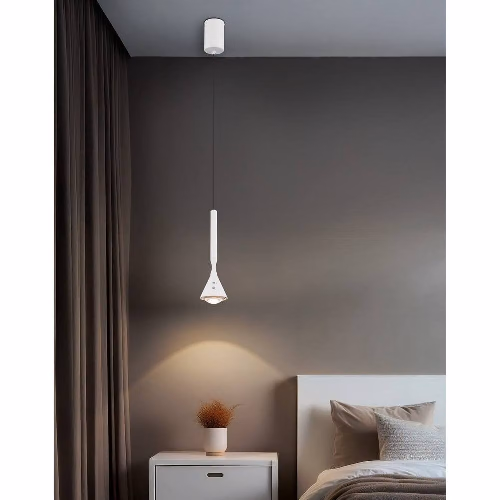 Netlighting Lucinda Slim LED Pendant Ceiling Light in Matt White – 2