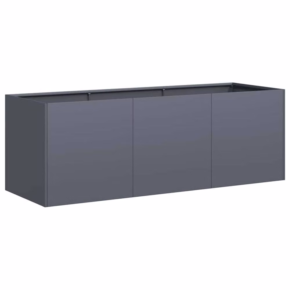 Berkfield Home Anthracite Steel Planter Tub, W/D/H: 120 x 40 x 40 cm – 3