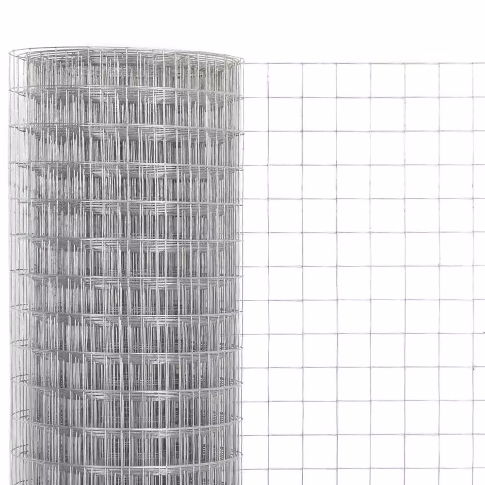 Berkfield Home Galvanised Steel Chicken Wire Fence, Silver, 25 x 0.5 m – 2