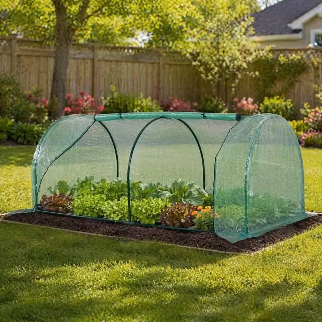 STILVORA Mini Greenhouse with 2 Doors, Green, W: 200 cm, D: 100 cm, H: 80 cm – 1
