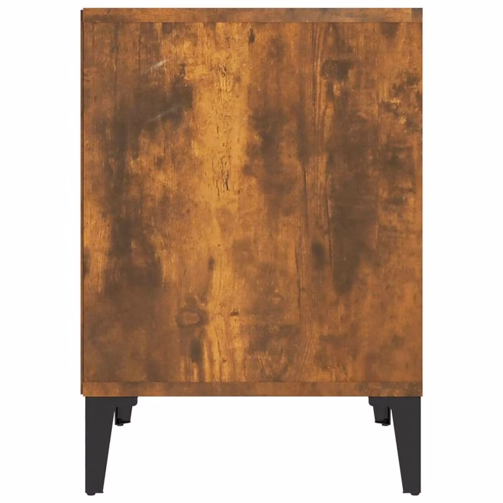 Berkfield Home Smoked Oak Bedside Cabinet in Brown, W/D/H: 40 x 35 x 50 cm – 4