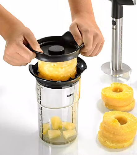 Gefu Prof Plus Pineapple Slicer with Container, Stainless Steel and Plastic, Multicolour – 4
