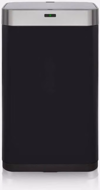 Tower 75L Rectangular Sensor Bin in Black with Soft Close Steel Lid