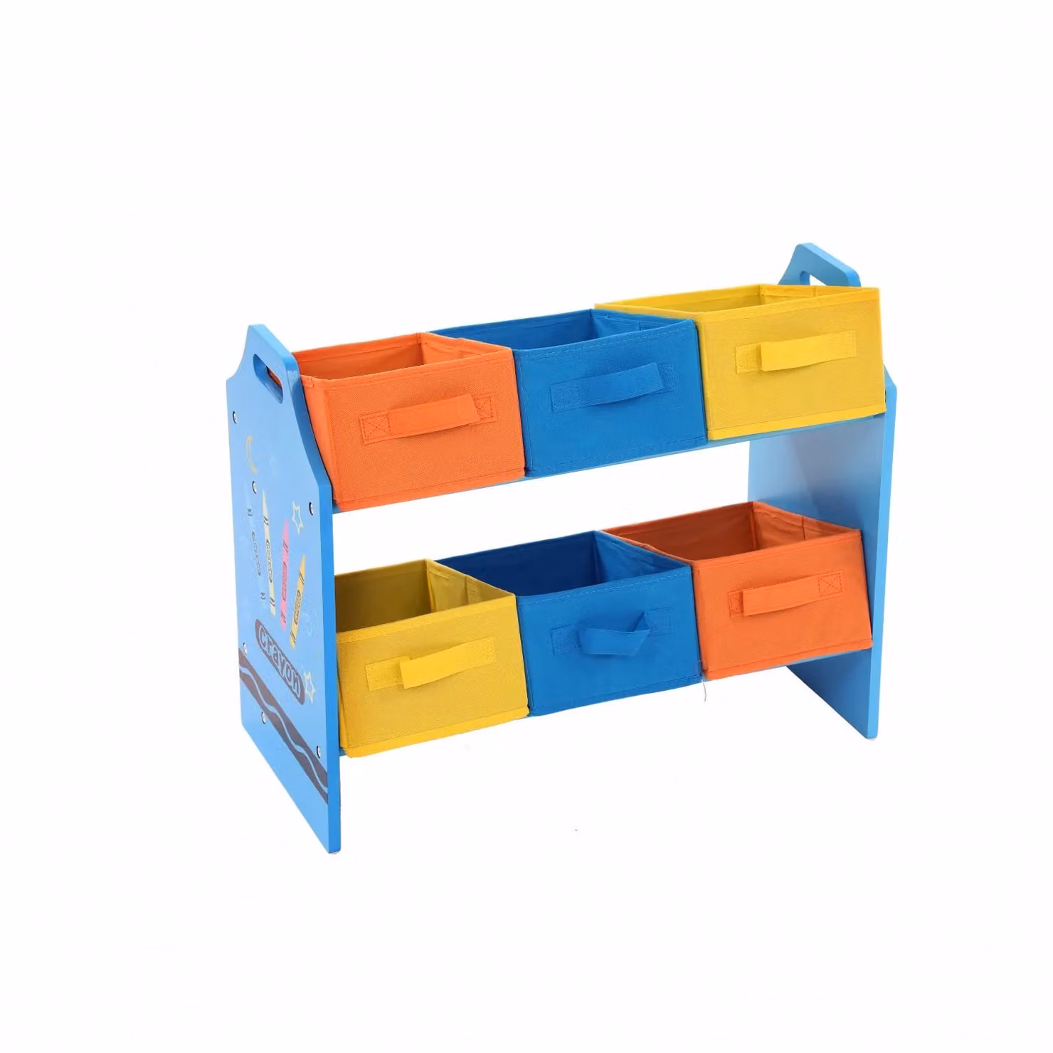Oypla Multicolour Wooden Childrens Toy and Crayon Storage Unit – 2