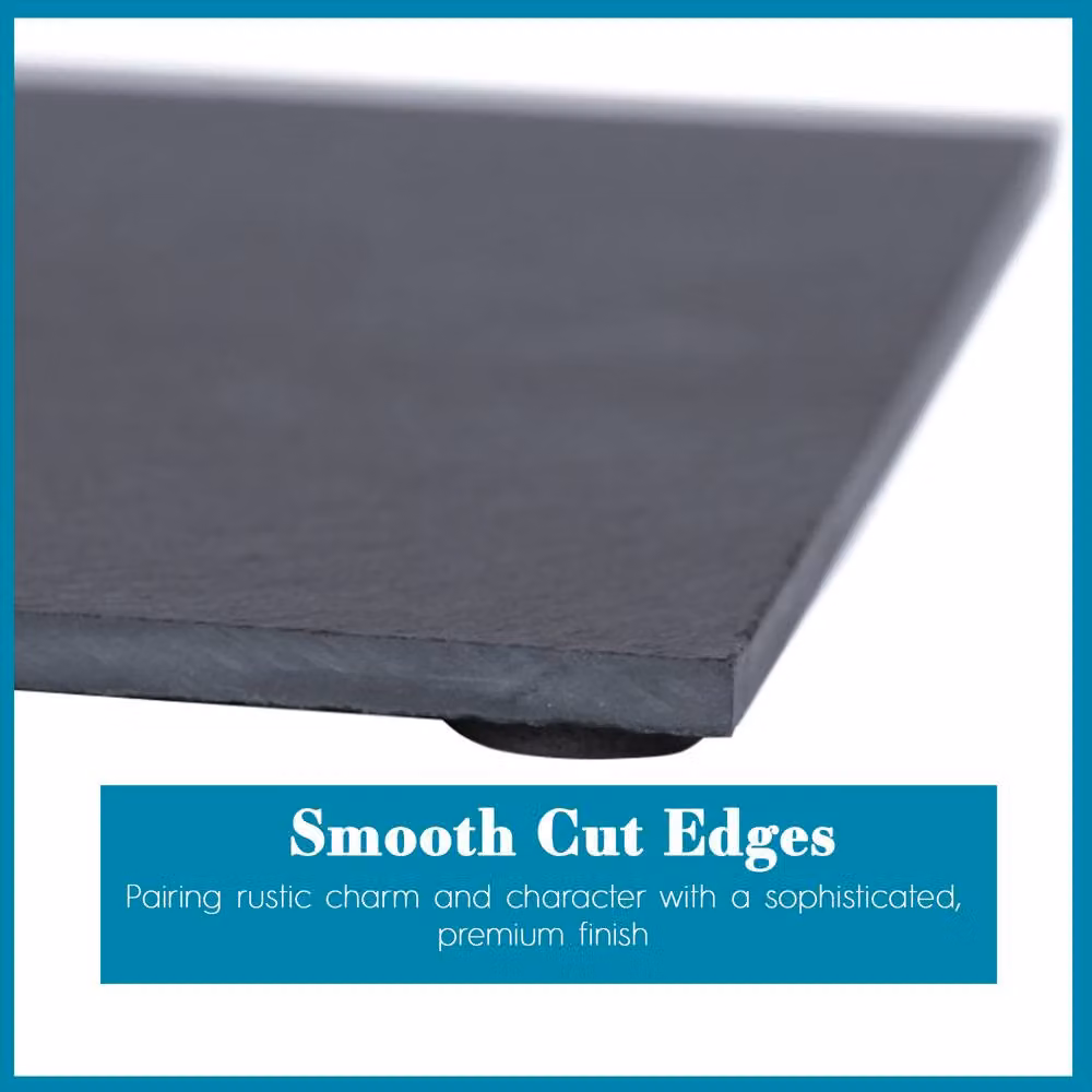 Argon Tableware Linea Slate Serving Board in Grey or Black, W: 32 cm, D: 18 cm – 3