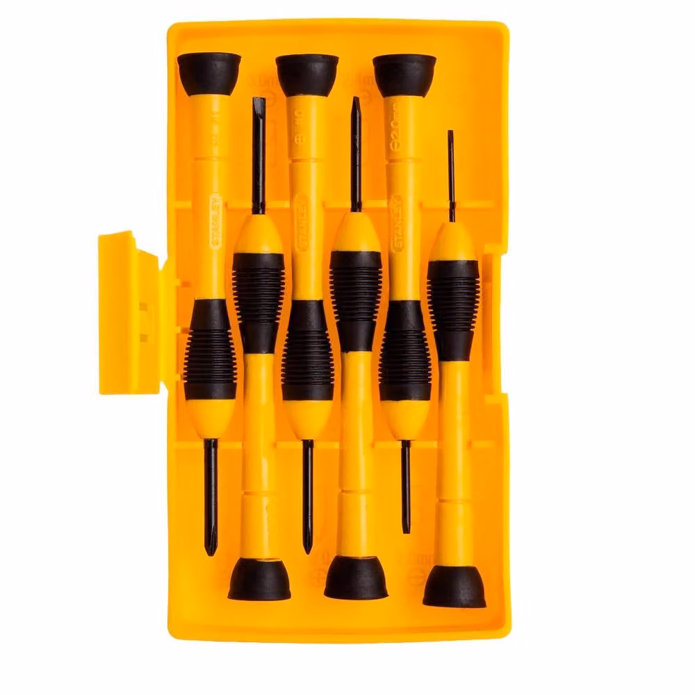 Stanley Precision Screwdriver Set, 6 Pack, Yellow – 2