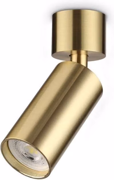 Netlighting Dynamite Single Adjustable Ceiling Spotlight in Gold Brass with 1x GU10 Socket
