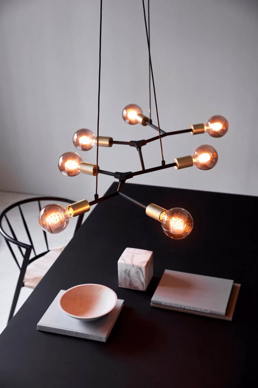 Nordlux Josefine Suspended Pendant Light in Black Metal and Glass, E27, Diameter: 45 cm – 2