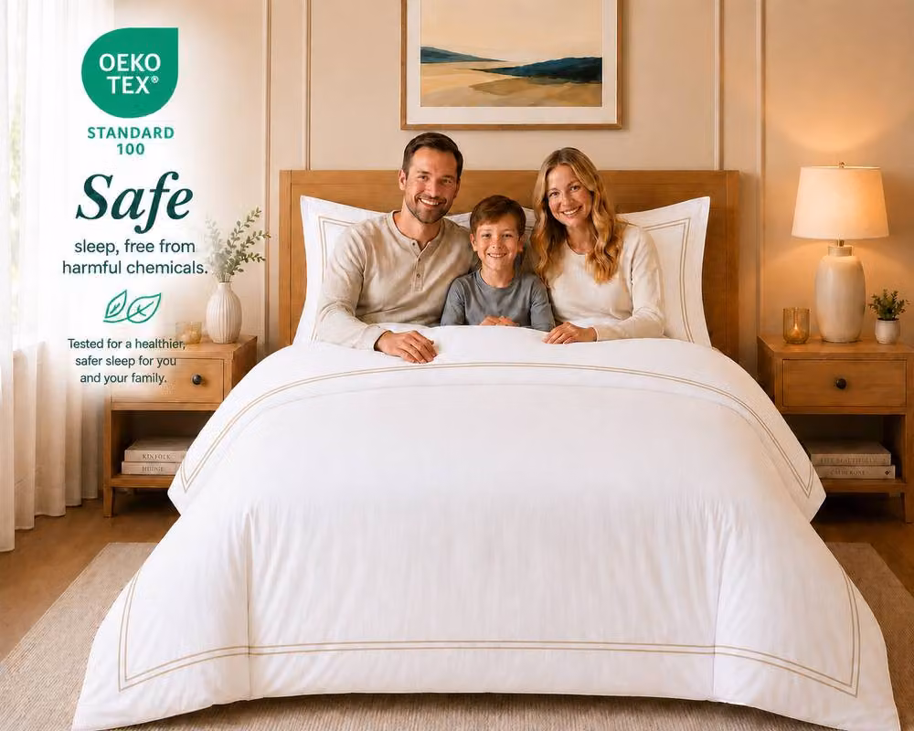 Pamposh 800 Thread Count Egyptian Cotton Mako Satin Reversible Duvet Cover Set in White, Size: 140 x 200 cm – 3