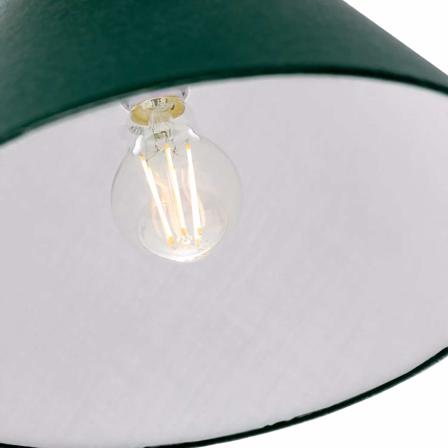 Happy Homewares Traditional Cotton Coolie Lampshade in Dark Green, Diameter: 30.48 cm – 3