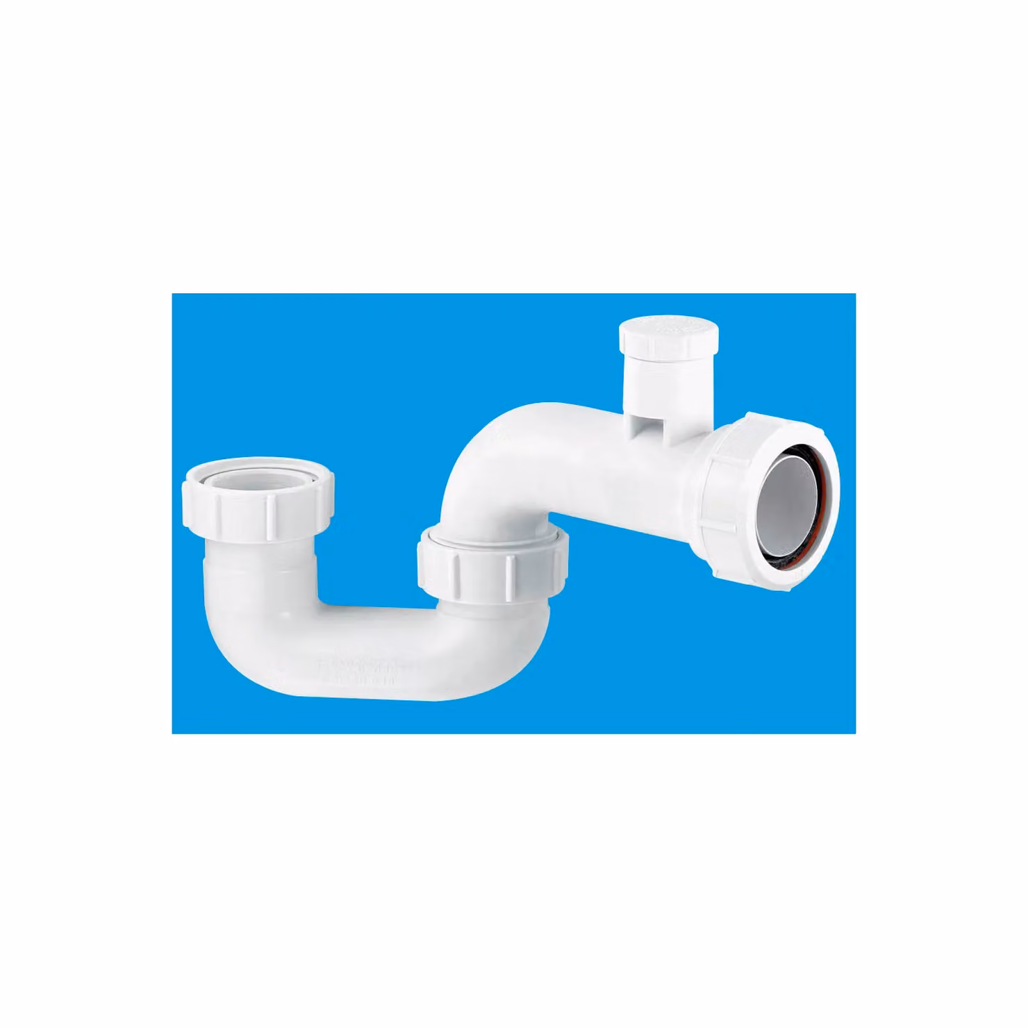 McAlpine SMP10V 50mm Vertical Anti-Syphon Bath Trap with 1.5 inch Multifit O in White – 2
