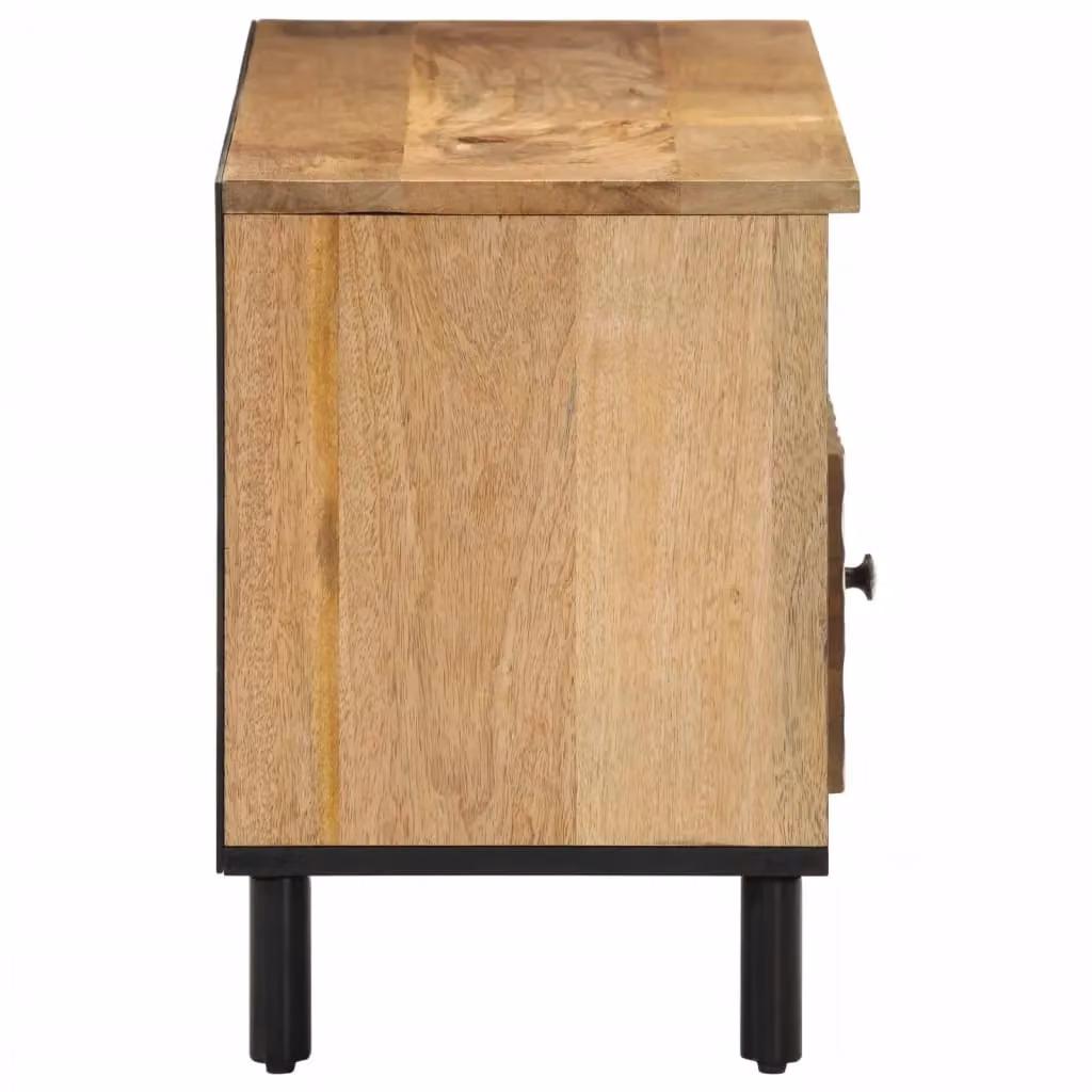 Berkfield Home Industrial Mango Wood TV Cabinet in Brown, W/D/H: 100 x 33 x 46 cm – 3