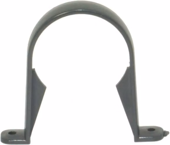 FloPlast Round PVC Downpipe Clip, 68mm, Anthracite Grey
