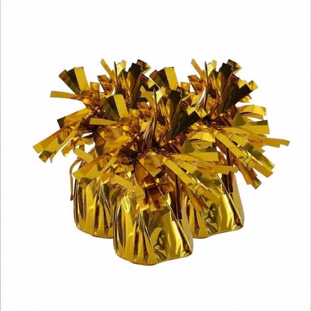 Kingsbury Gifts Pack of 4 Gold Metal Tabletop Balloon Weights