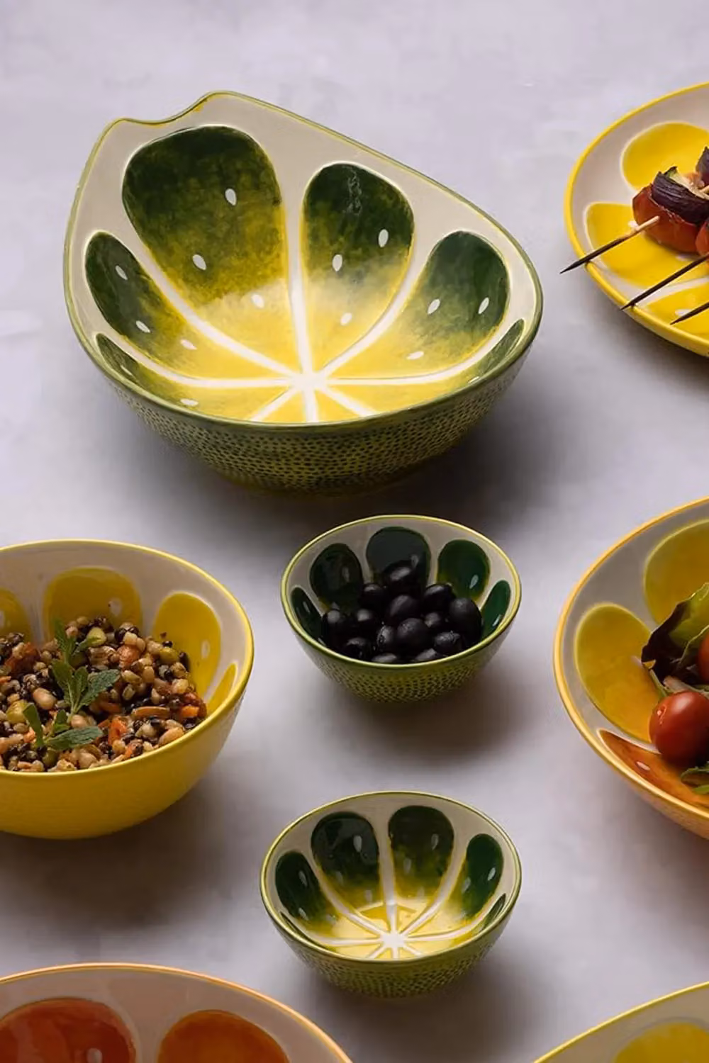 Rayware Typhoon World Foods Ceramic Lime Serving Bowl, Green, H 9.5 x W 27.5 x D 22 cm – 6