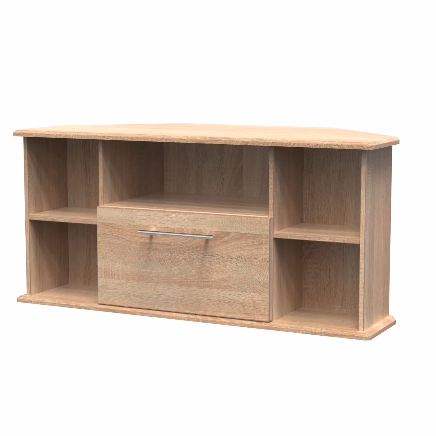 2 U Carlton Ready Assembled Corner TV Unit in Light Oak – 2