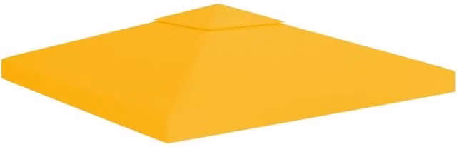 Berkfield Home 2-Tier Gazebo Top Cover, Yellow, 3 x 3 m, PVC-Coated Polyester