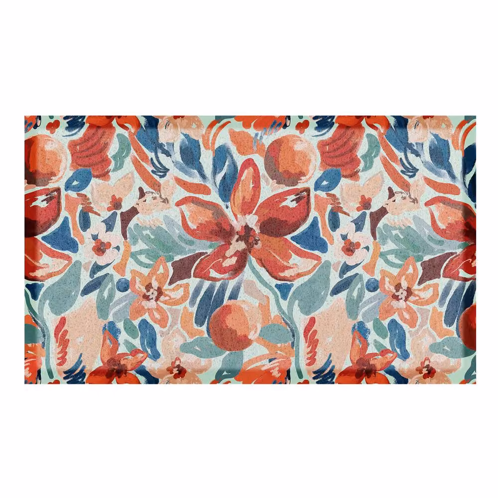 Artsy Mats Red Lilys Floral Doormat, Multicolour, W/D: 70 x 40 cm – 2