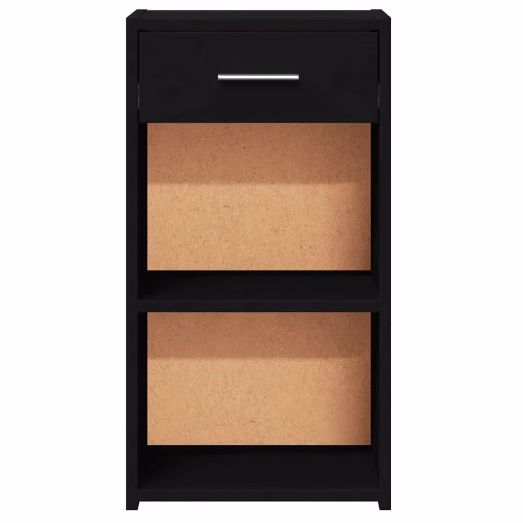Berkfield Home Set of 2 Black Bedside Cabinets in Engineered Wood, W/D/H: 35 x 34 x 65 cm – 5