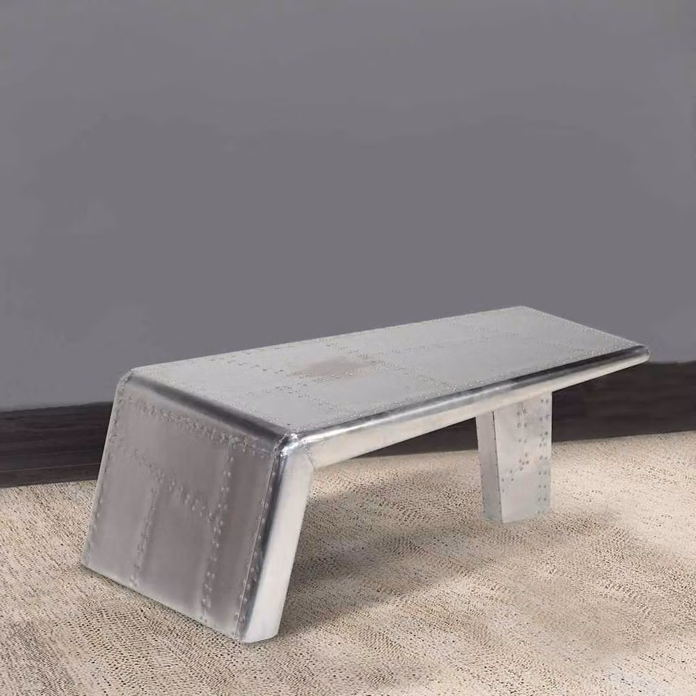 Berkfield Home Aviator Coffee Table in Silver Metal with Vintage Aircraft Style – 3