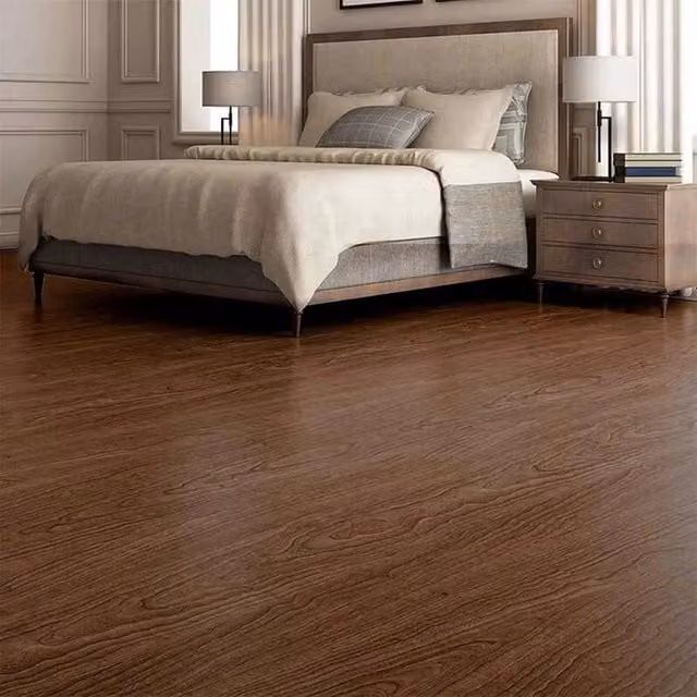 SPETLEK 36 Pack Self-Adhesive Wood-Look Floor Plank Tiles in Dark Brown – 1