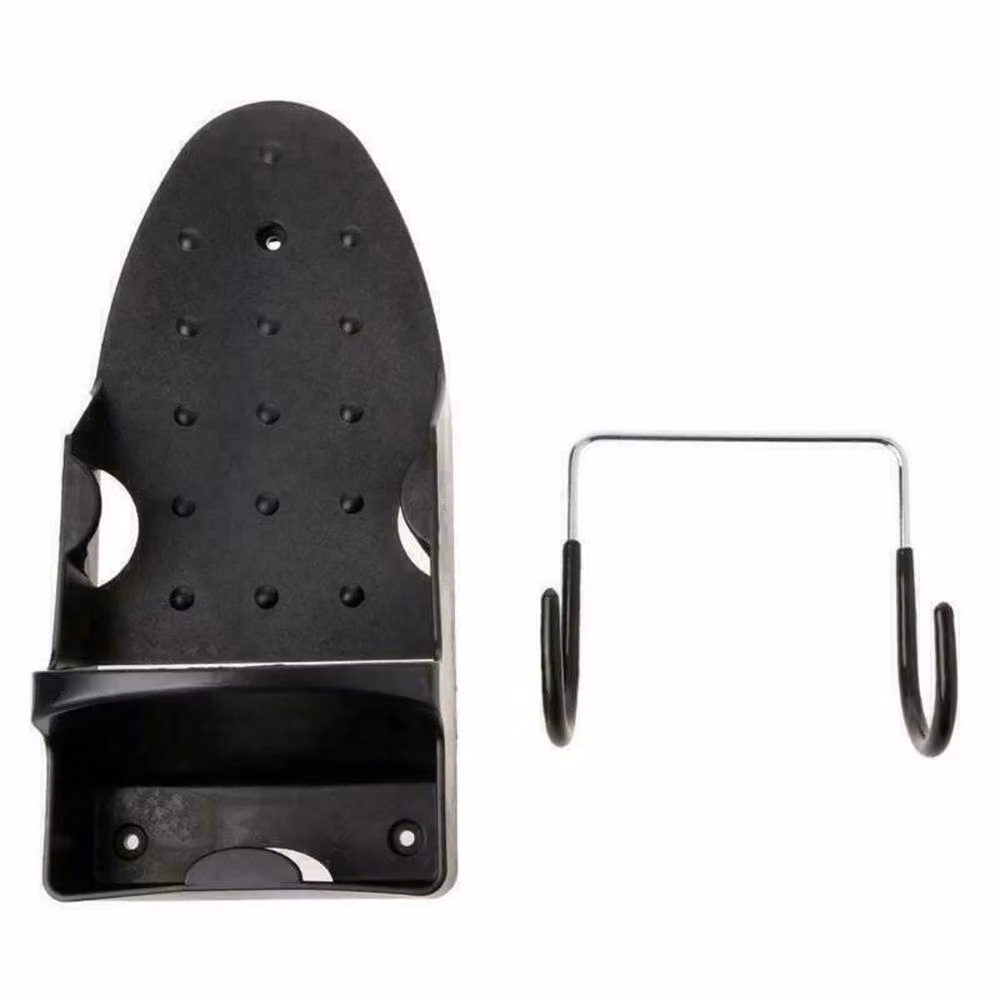 NESTLUNE Black Wall Mounted Ironing Board Hanger and Iron Holder – 3