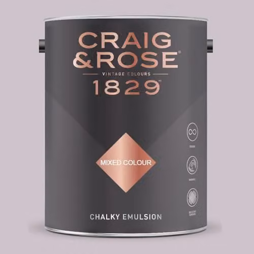 Craig & Rose 1829 Chalky Emulsion Paint in Mackintosh Mauve, 5 l