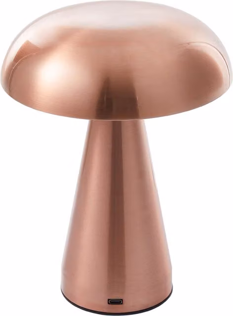 Living Star Dimmable Mushroom Shaped Rechargeable Table Lamp in Gold, Red or Copper