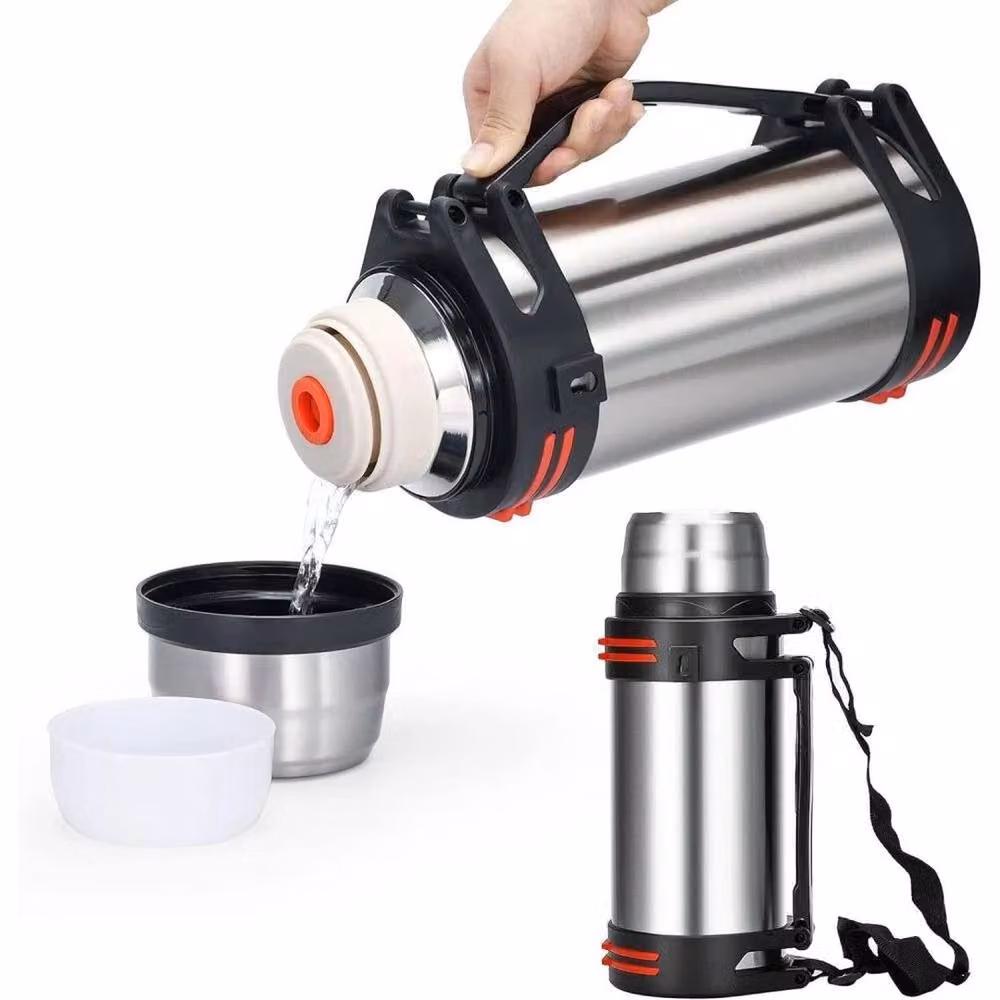 KORVIXA Stainless Steel Unbreakable Vacuum Insulated Thermos Flask, Silver, 3 l – 4