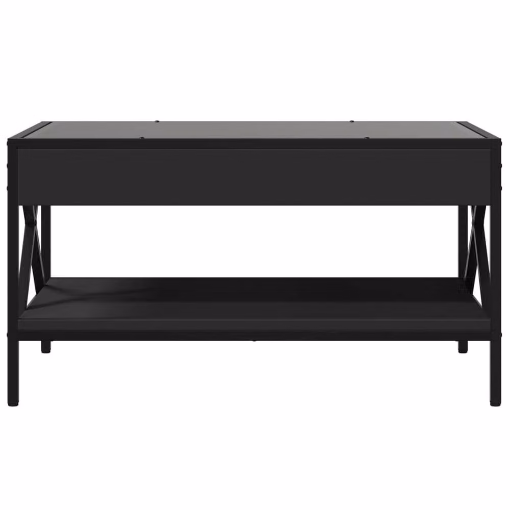 Berkfield Home Infinity LED Coffee Table, Black, W: 70 cm, D: 50 cm, H: 38 cm – 3