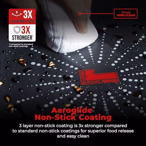 Tower T700307 SmartStart Classic 26cm Aluminium Non-Stick Grill Pan, Black – 4
