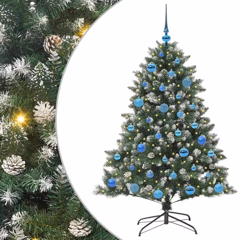 Berkfield Home Modern Artificial Christmas Tree in Green, W/D/H: 105 x 105 x 150 cm – 3