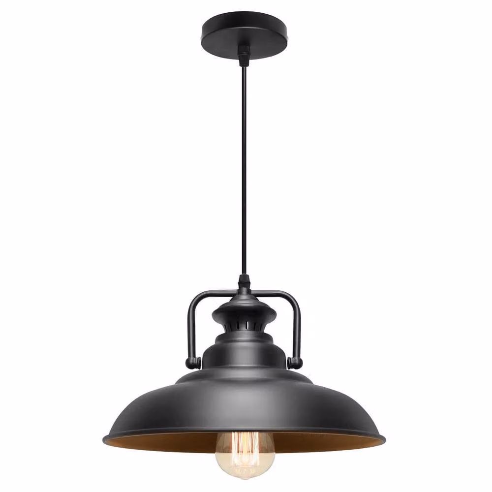 SPETLEK Modern Metal Dome Ceiling Pendant Shade in Black – 3
