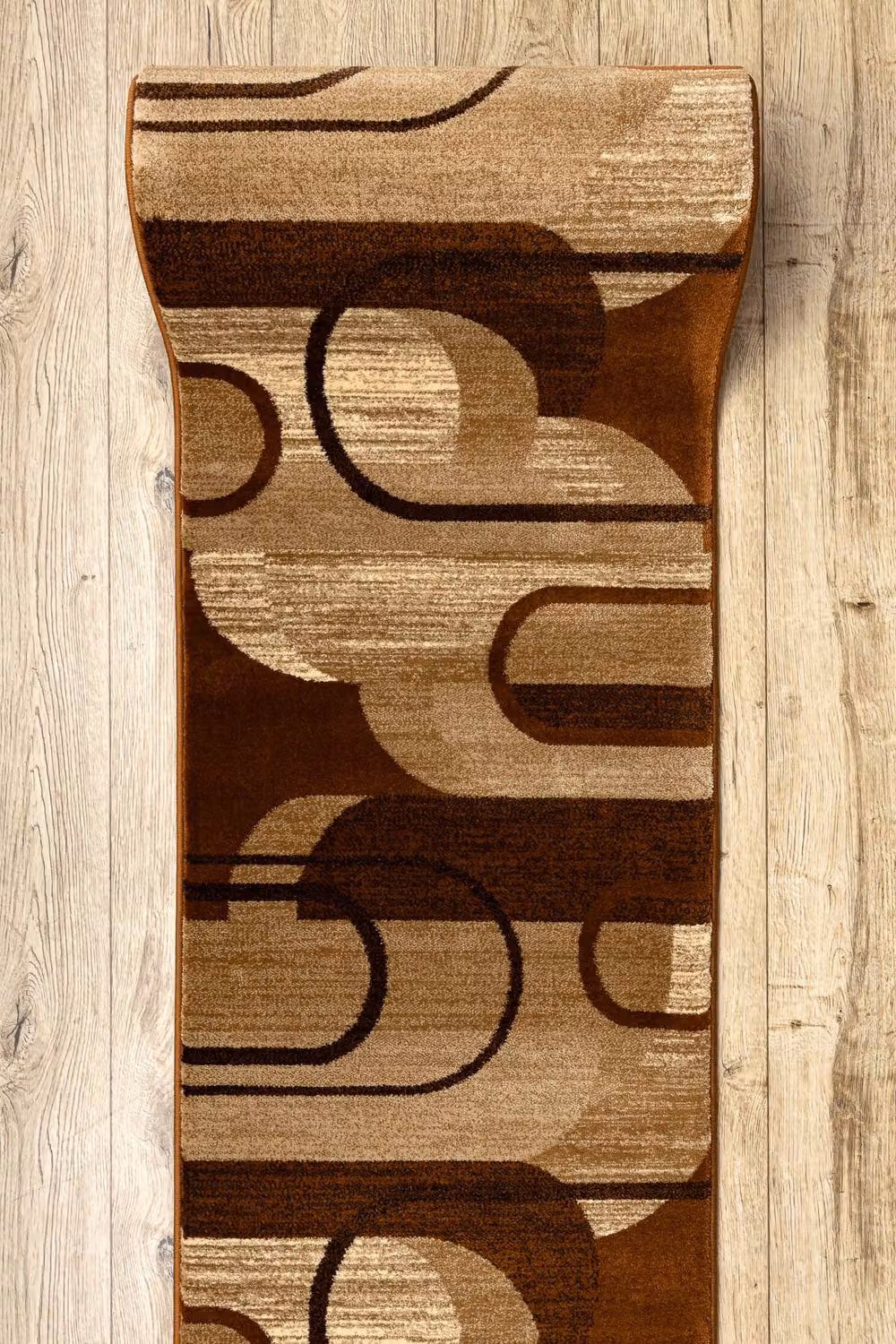RugsX Royal He405 Abstract Modern Runner in Brown, W/D/H: 100 x 160 x 1 cm – 5