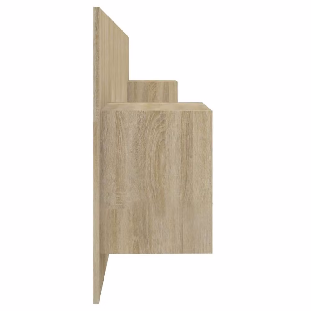 Berkfield Home Classic Bed Headboard with Integrated Nightstands in Sonoma Oak and Beige Engineered Wood – 3