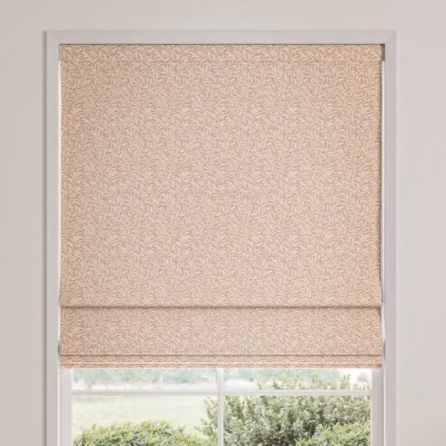 William Morris Willow Bough Floral Blackout Roman Blind in Pink and Multicolour