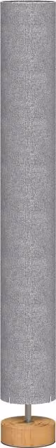 HOMCOM Modern LED Floor Lamp with Grey Fabric Shade and Wooden Base, Height: 120 cm