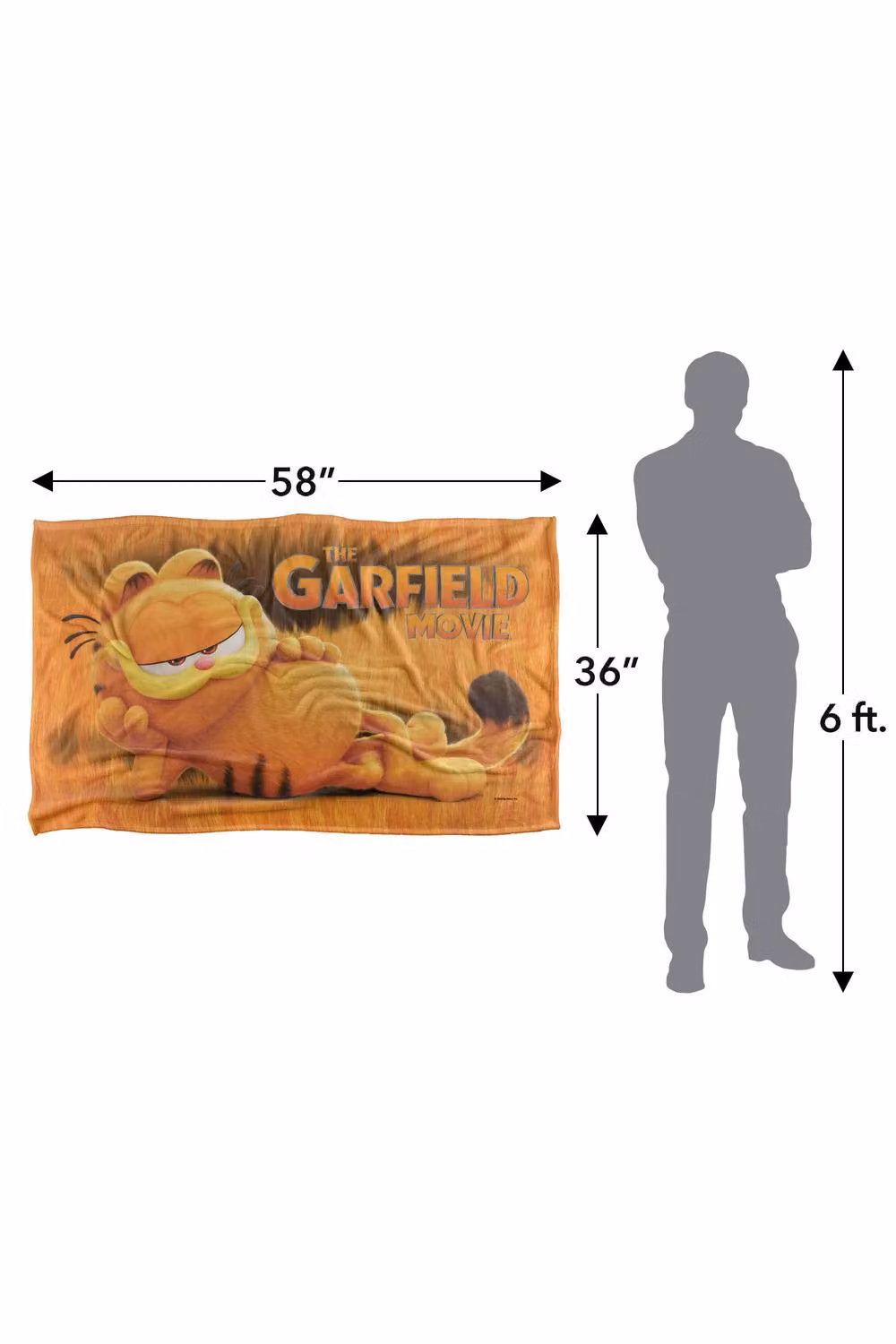 Garfield Super Soft Orange Fleece Snuggle Blanket for Children – 4