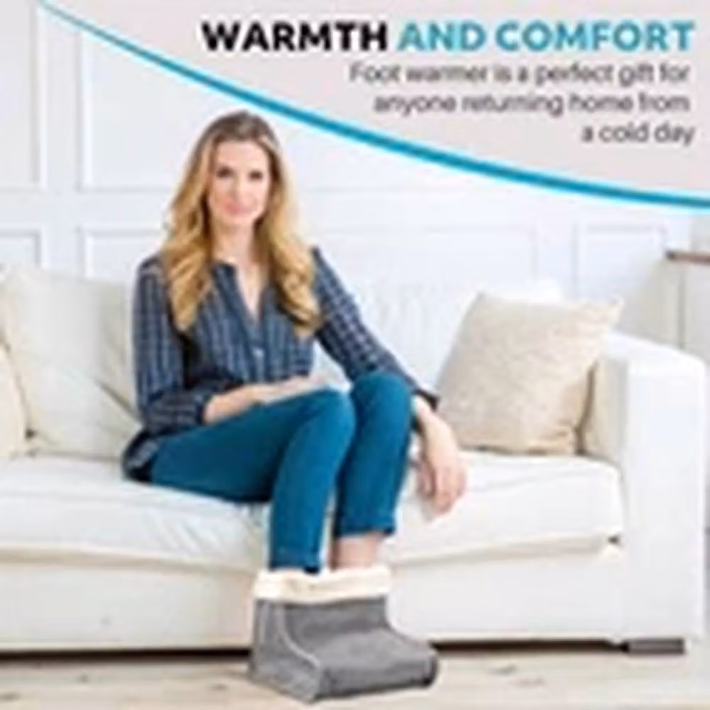 EONLION Electric Foot Warmer Heated Slipper for Therapeutic Pain Relief in Grey – 2